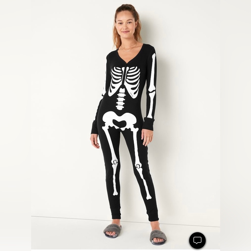 COPY - Victoria Secret PINK Skeleton Thermal Sleep Onesie